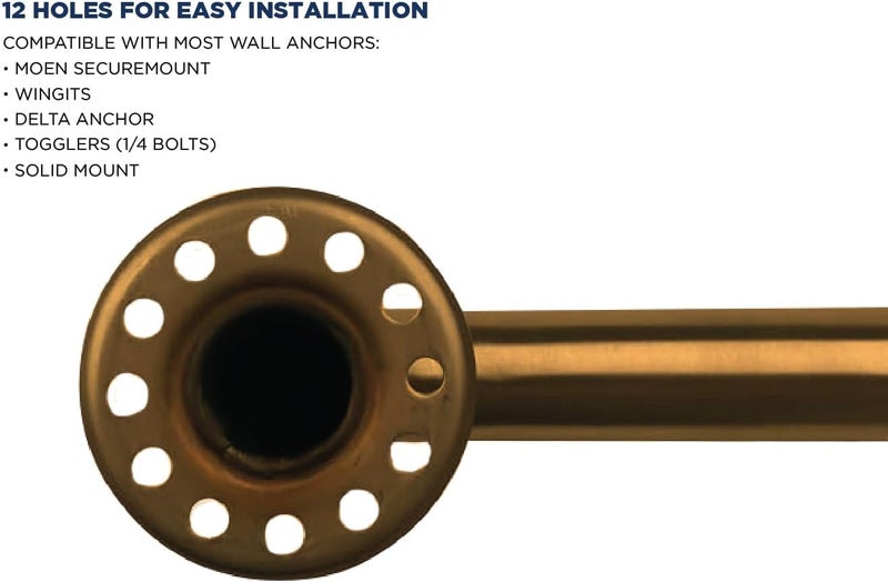 GrabBars.com Grab Bar Bundle - ADA Compliance - Brushed Rose Gold, 1.5" Diameter - 18", 36", 42" - Pack of 3 - Image 3
